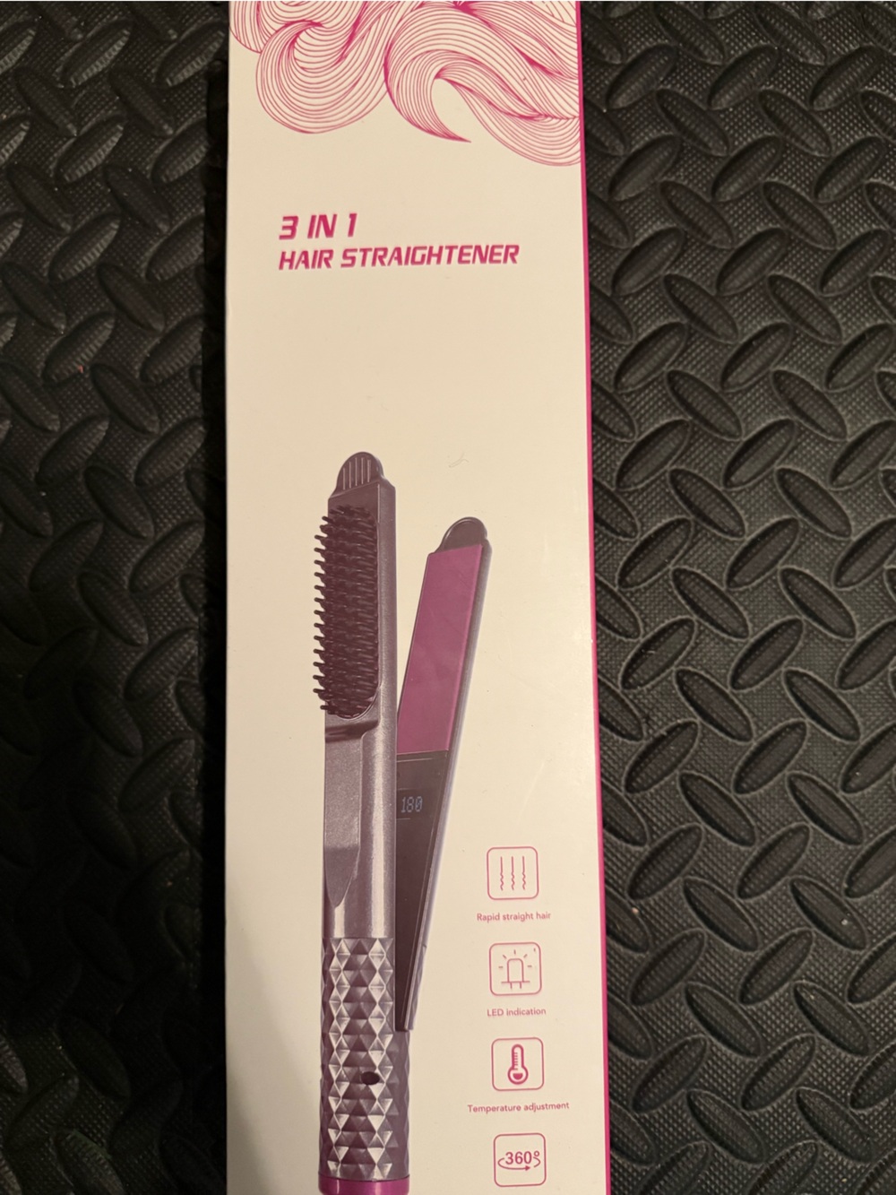 3-in-1 Women’s Hair Straightener – Pink/Gray